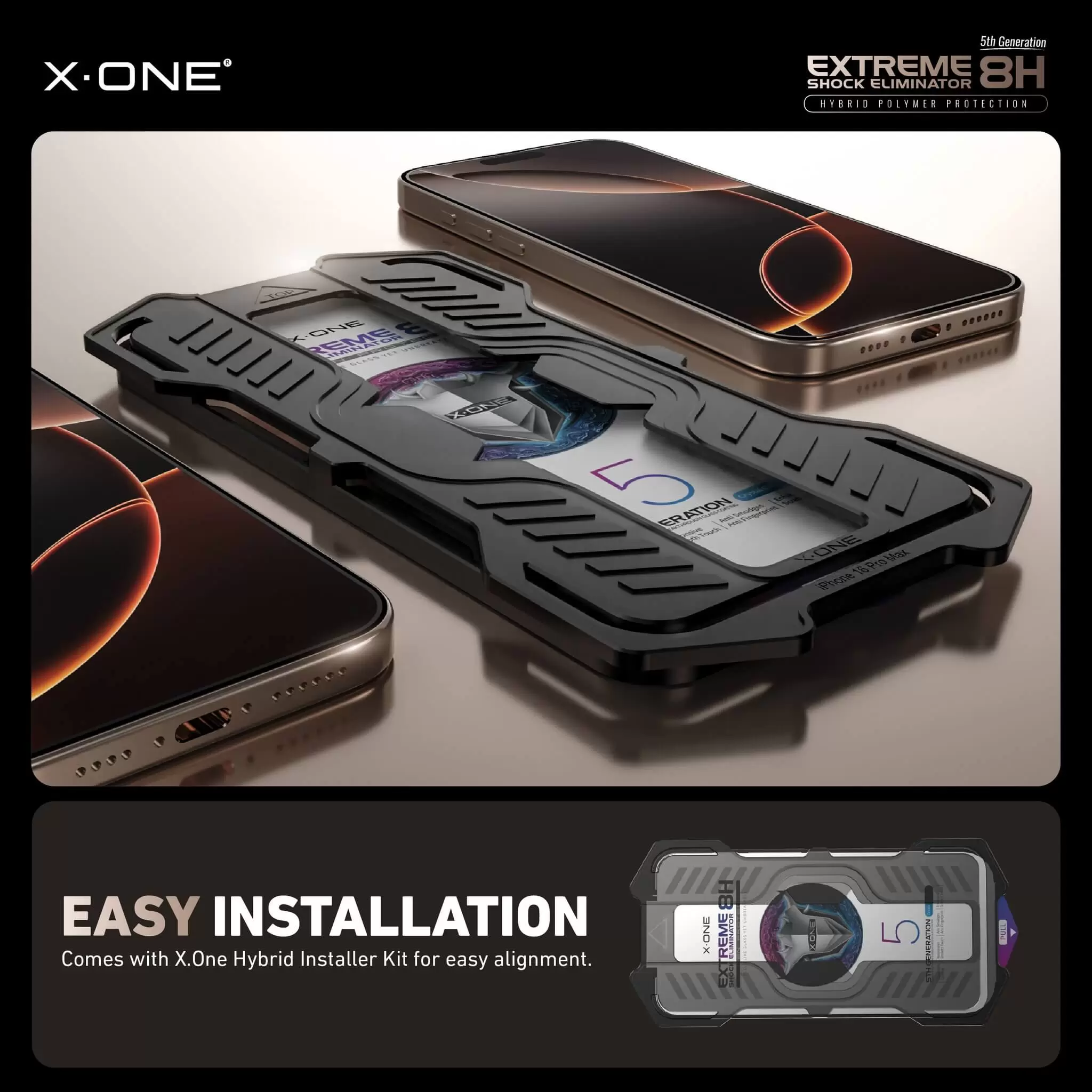 Extreme Shock Eliminator 8H avec kit d'installation - Clear HD