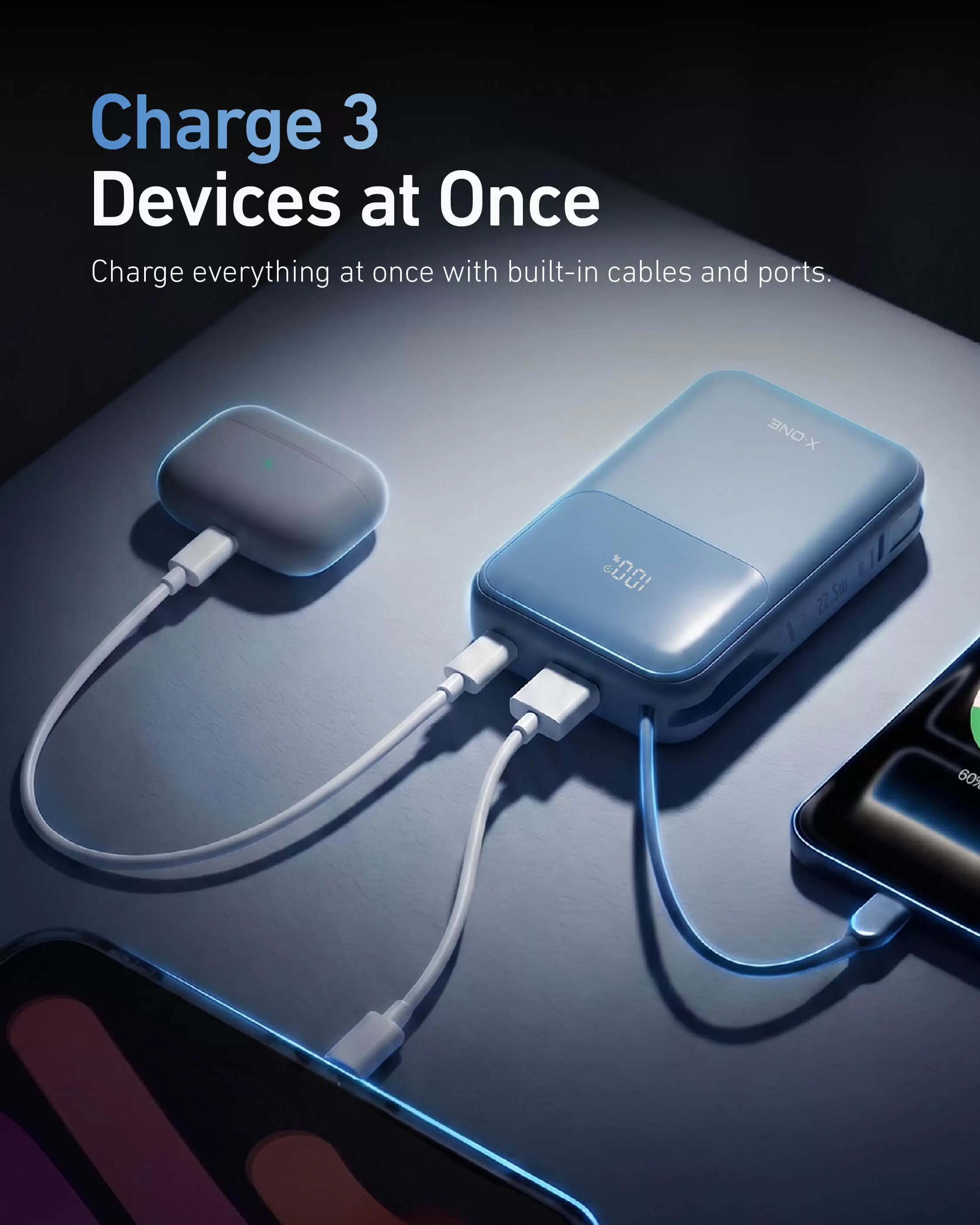 Batterie externe Atom Duo 22,5 W 10 000 mAh