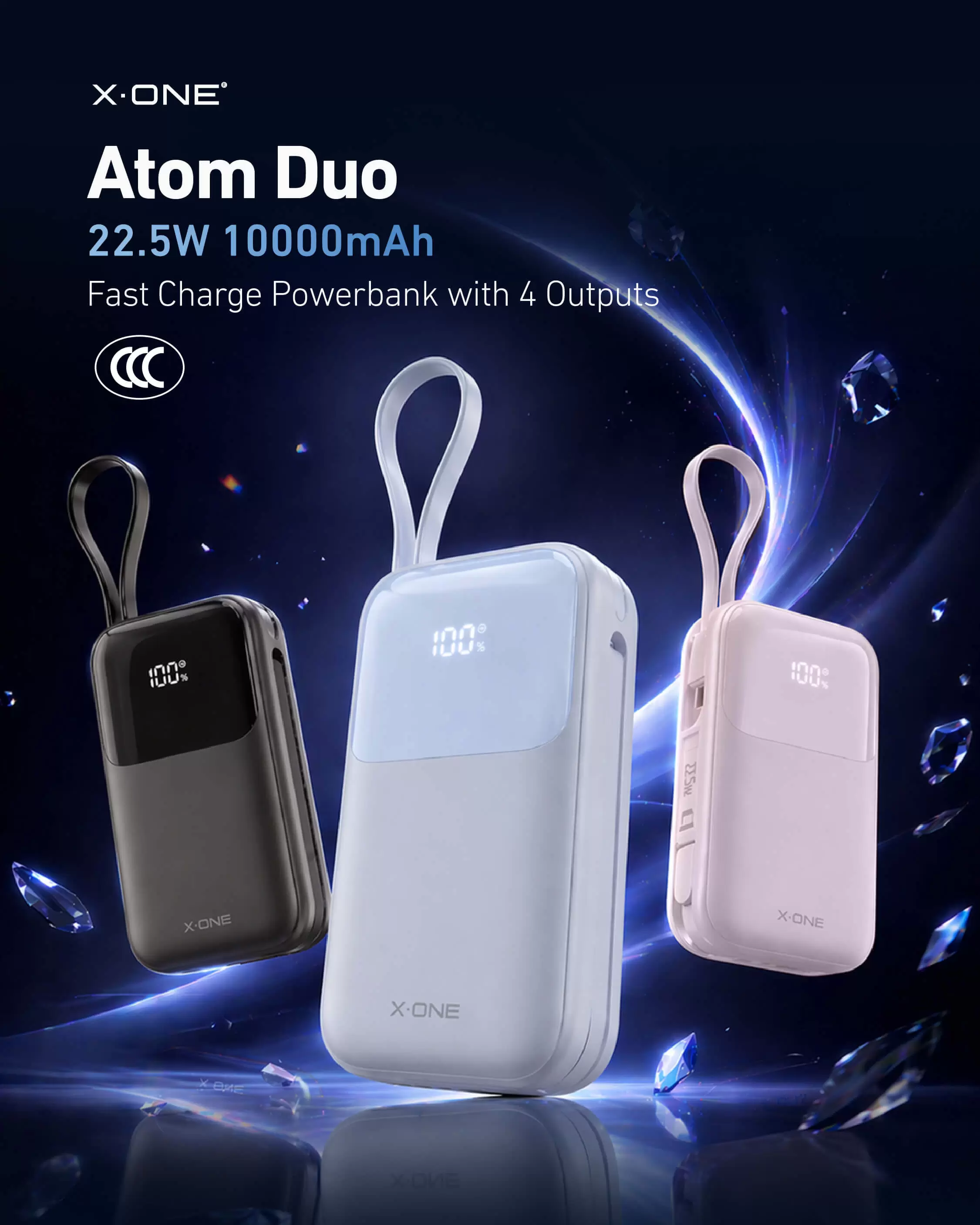 Batterie externe Atom Duo 22,5 W 10 000 mAh