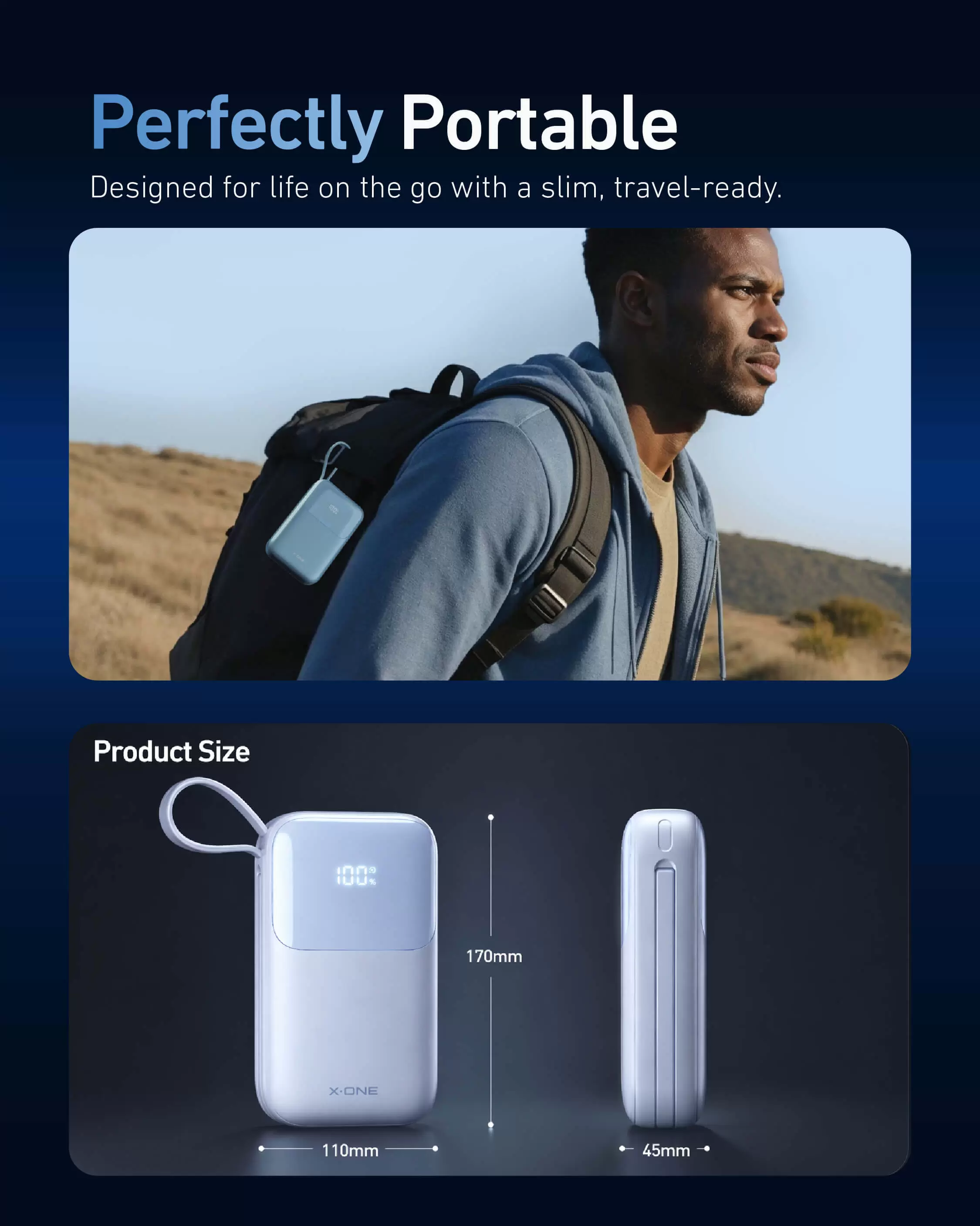 Batterie externe Atom Duo 22,5 W 10 000 mAh
