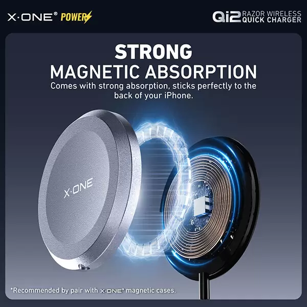 Chargeur rapide sans fil Qi2 Razor