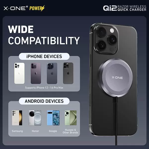 Chargeur rapide sans fil Qi2 Razor