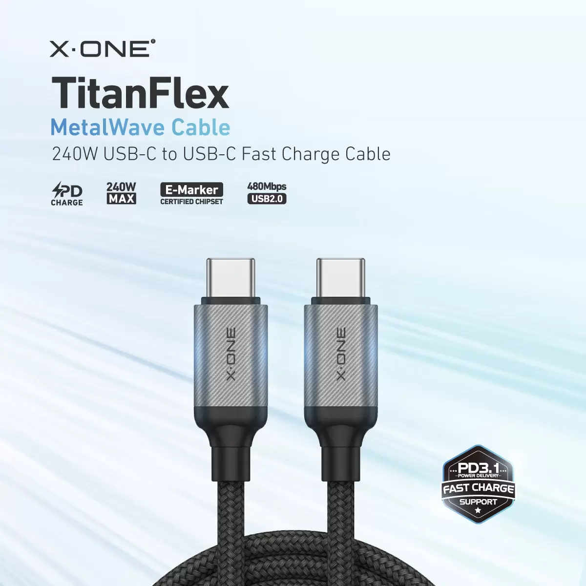 C&acirc;ble ondul&eacute; m&eacute;tallique TitanFlex 240 W